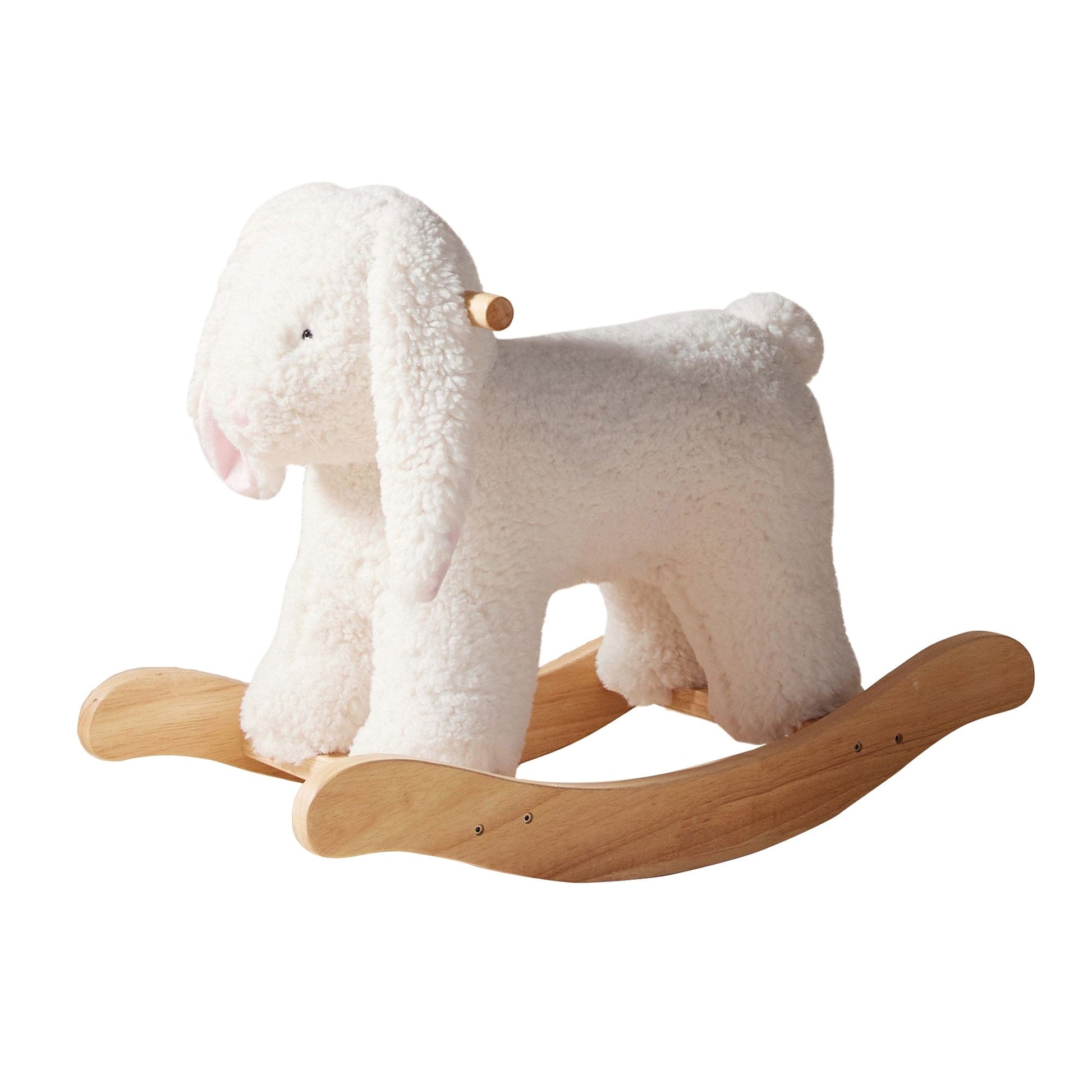 Sherpa Bunny Plush Nursery Rocker,26" long x 13.5" wide x 21" high