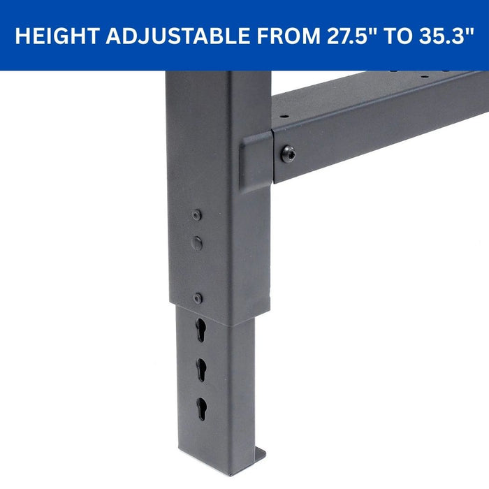 Steel C-Channel Leg For Workbench 36"W, Height Adjustable from 27.5" to 35.3"
