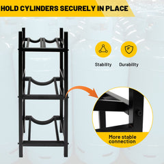 Holzoffer Refrigerant Tank Rack, Stable Refrigerant Cylinder Tank Rack