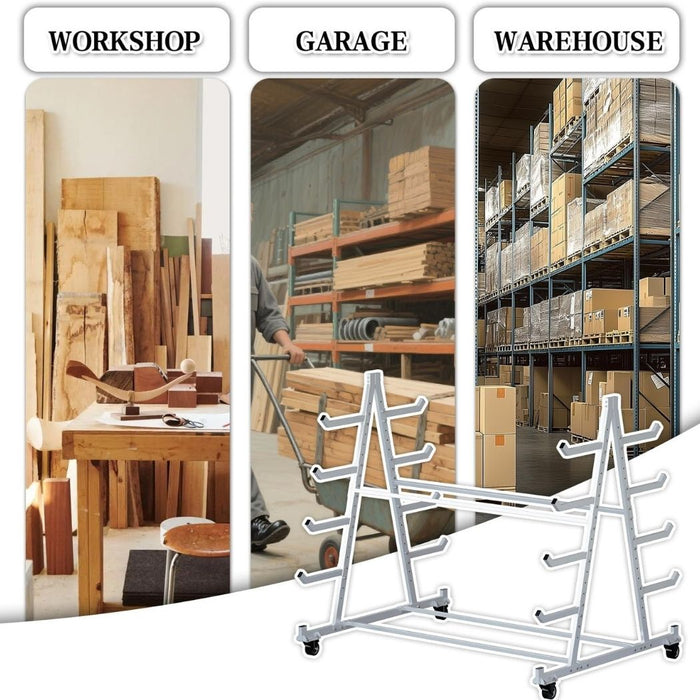 Horizontal Bar and Pipe Truck, 1000 lbs Load Capacity, 56"L x 44"W x 52"H