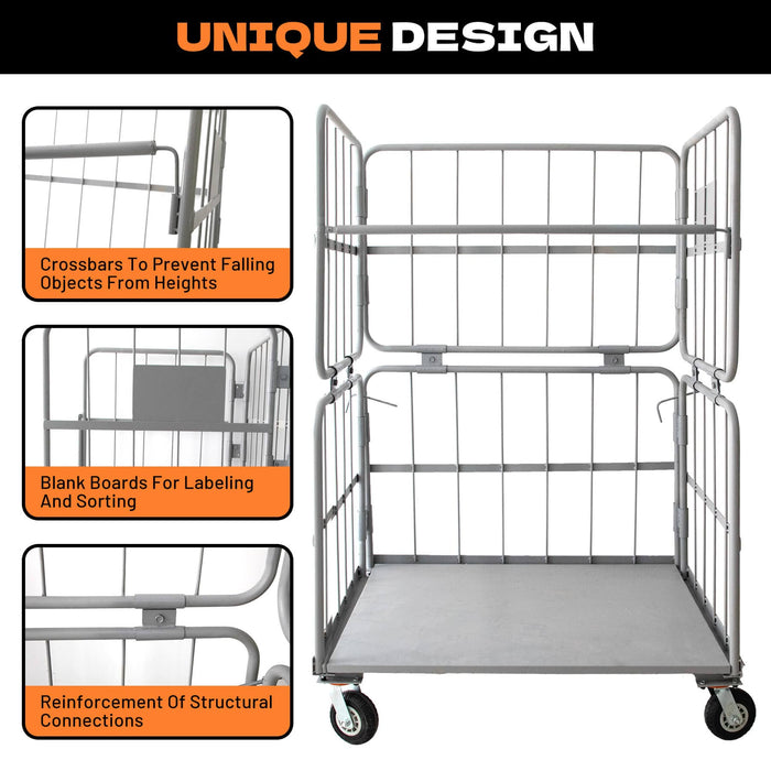 Folding Truck, 1200 lb. Capacity, 43"L x 32"W x 67"H