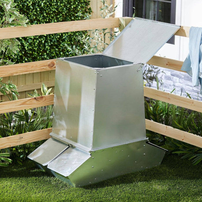 4 Door Steel Hog Feeder, 7 Bushel Feeder for Pigs