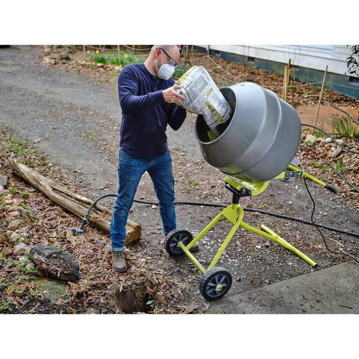 5 Cu.Ft. Power Concrete Mixer, Portable Electric Steel Drum Cement Mixer