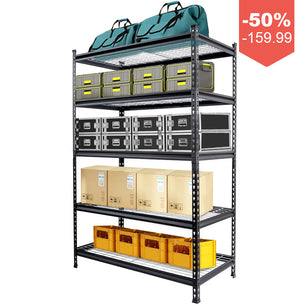 Holzoffer Holzoffer Metal Shelving Unit, Heavy Duty Adjustable Storage Rack, 5-Tier 24