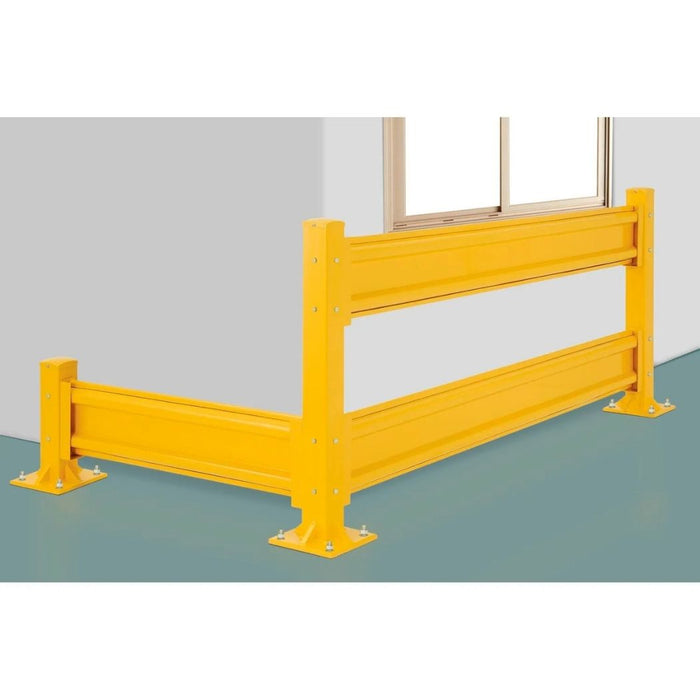 Steel Square Post For 2-Rib/3-Rib Guard Rail, 42"H, 4 Sides Bolt-On Installation