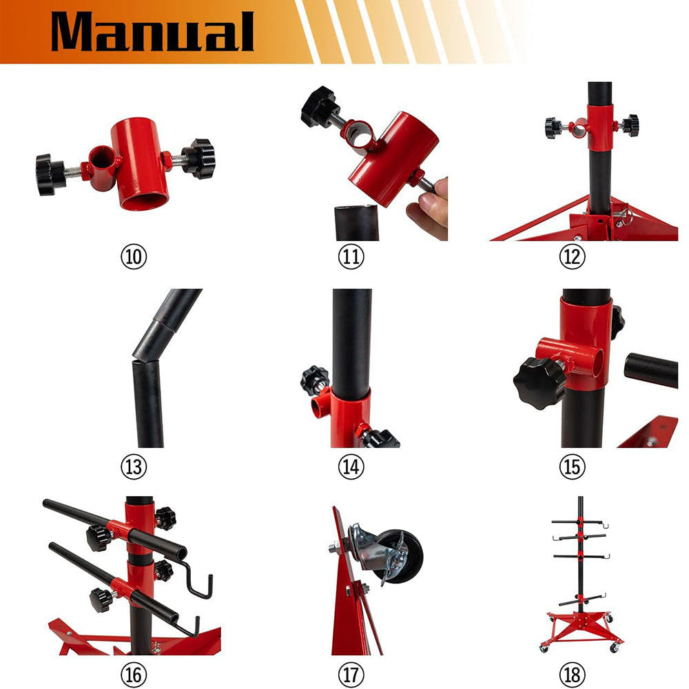 Holzoffer Universal Auto Paint Support, Panel Tree Paint Stand Panel Holder, Adjustable Center Post Steel Powder Coated Hang Automotive Fenders Bumpers