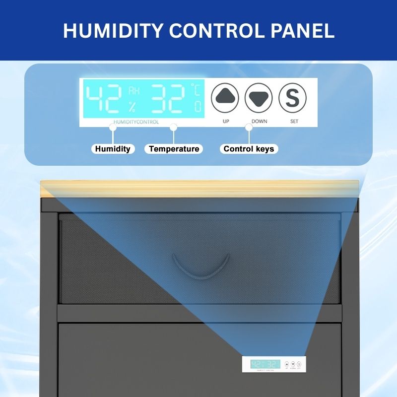3D Printer Cabinet w/ Dehumidifying Dry, 40 Filaments Spool Storage Capacity, Heavy Duty Shelf 21.25"L x 21.5"W x 34.4"H