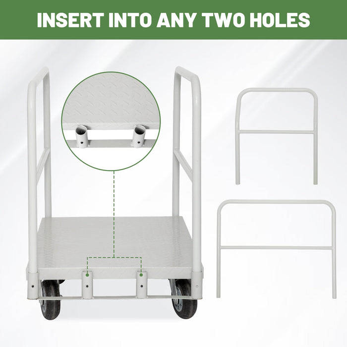 2-in-1 Steel Rolling Panel Cart 37"L x 24"W x 33"H