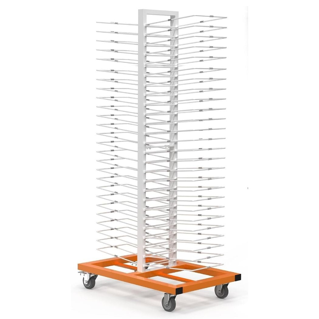 52-Tier Mobile Paint Drying Rack, 20 lbs per Tier for Artwork Drying