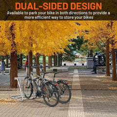 Holzoffer Commercial Grid Bike Rack, Double Sided, Bicycle Storage Stand for Garages, Stores, Schools & Universities Power Coated Steel