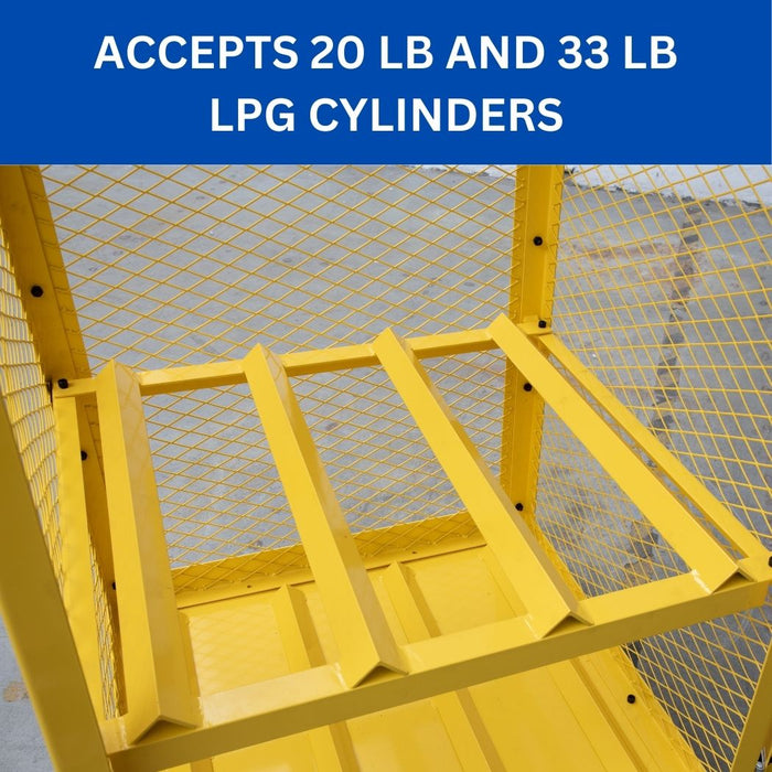 Horizontal Cylinder Storage Cabinet with Single Door, 30" W x 30" D x 71" H, 8 Cylinder Capacity