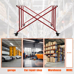 Holzoffer Large Auto Body Truck Bed Dolly Fold Adjustable Car Pickup Bed Cart 800 Lbs Capacity Auto Body Repair Shops