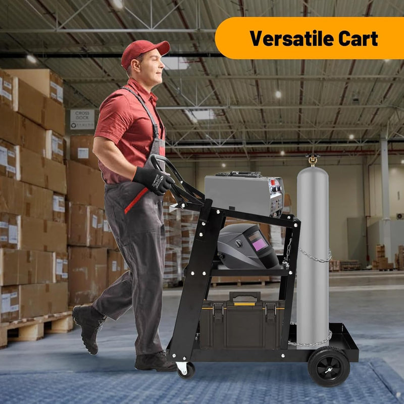 3-Tier Welding Cart w/ Wheels, 400 Lbs Load Capacity