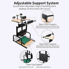 Holzoffer Stander Walkers for Stroke Hemiplegia Patients, Rehabilitation Standing Frame Adult Walker Lower Limb Rehabilitation Training