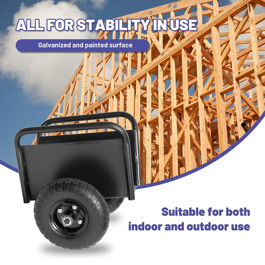 Holzoffer Heavy Duty Panel Dolly Slab Dolly with Handle Solid Rubber Tires, 1000LBS Load Capacity