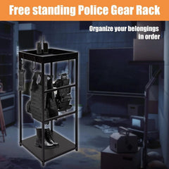 Holzoffer Police Gear Stand,Police Hanger,Tactical Duty Gear Rack with 3 Hooks