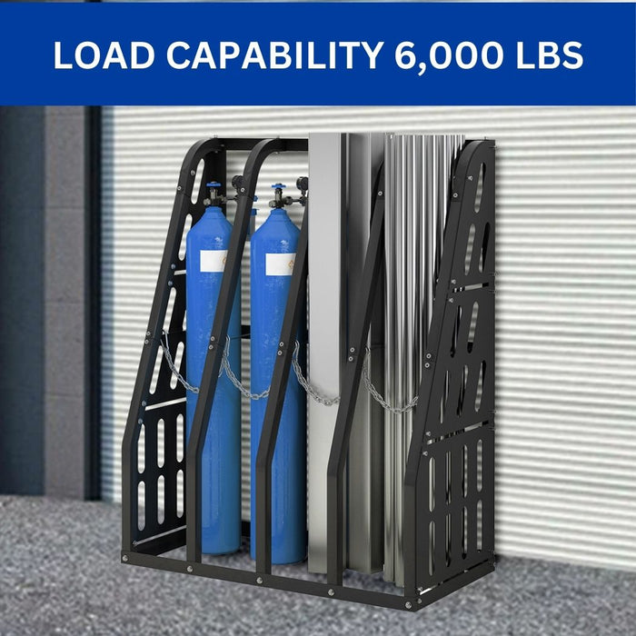 Vertical Bar Rack 6000 lbs Capacity, 4 Bays Storage Rack, 47"W x 24"D x 60"H