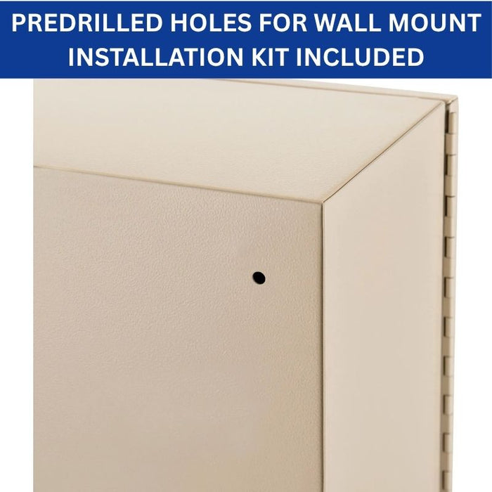 Narcotics Cabinet 16"W x 8"D x 24"H, Double Lock & Double Door, Fully Assembled