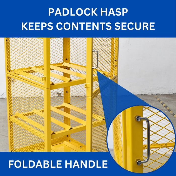 Horizontal Cylinder Storage Cabinet with Single Door, 30" W x 30" D x 71" H, 8 Cylinder Capacity