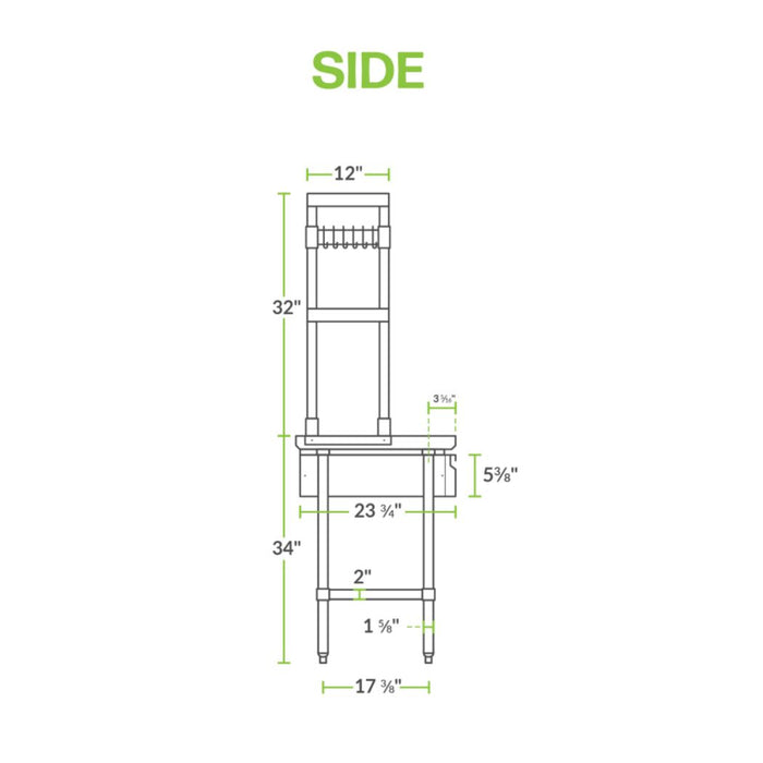 48" x 24" Stainless Steel Prep Table w/ Overshelves, Drawer & Undershelf