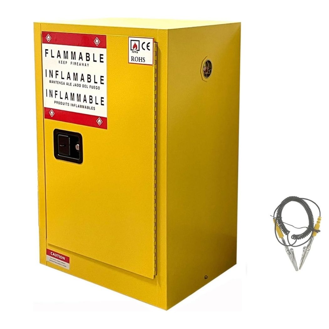 Steel Flammable Cabinet w/ Double Lock 23"W x 18"D x 35"H, 12 Gallon