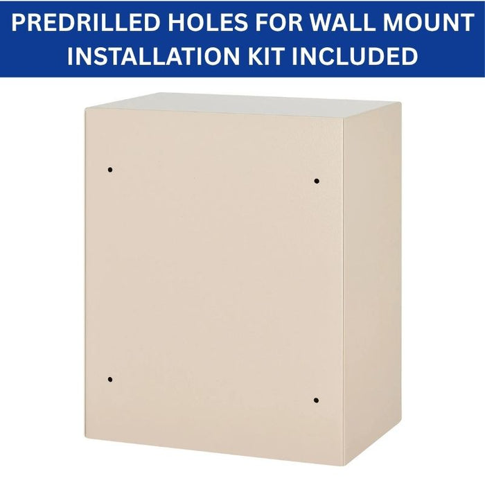 Narcotics Cabinet 12"W x 8"D x 15"H, Double Lock & Double Door, Fully Assembled