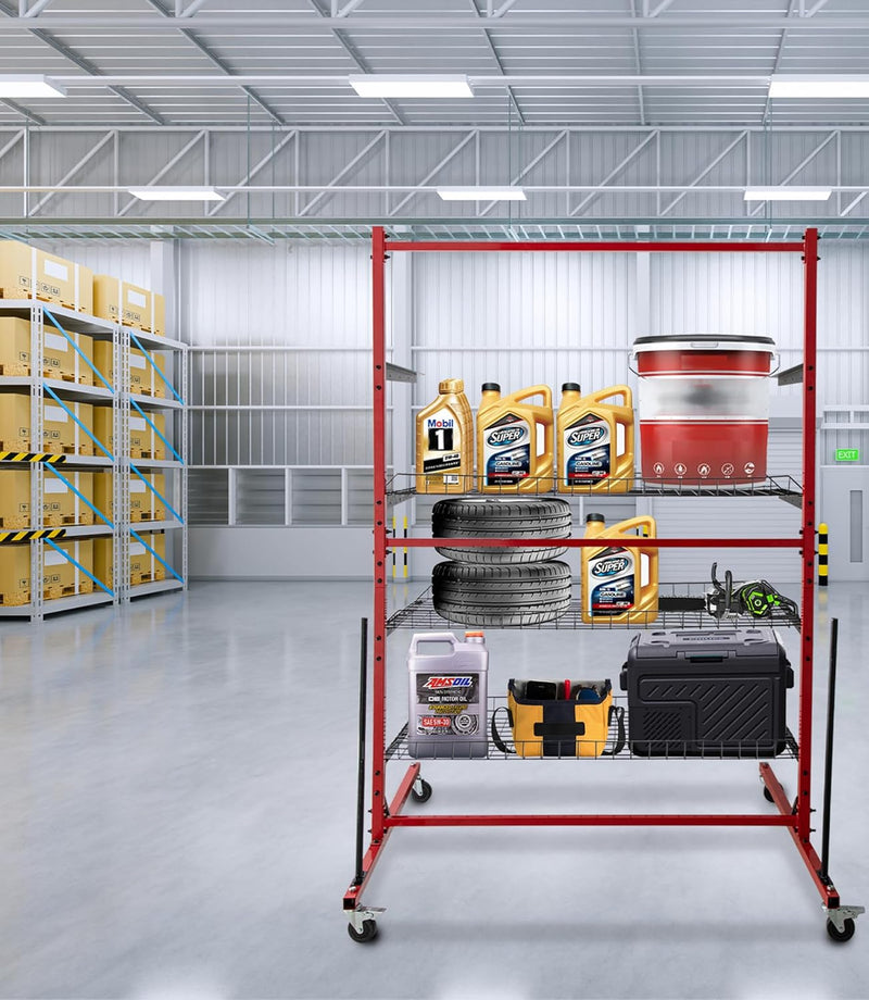Parts Management Storage Cart, 43.3"D x 51.2"W x 74.8"H