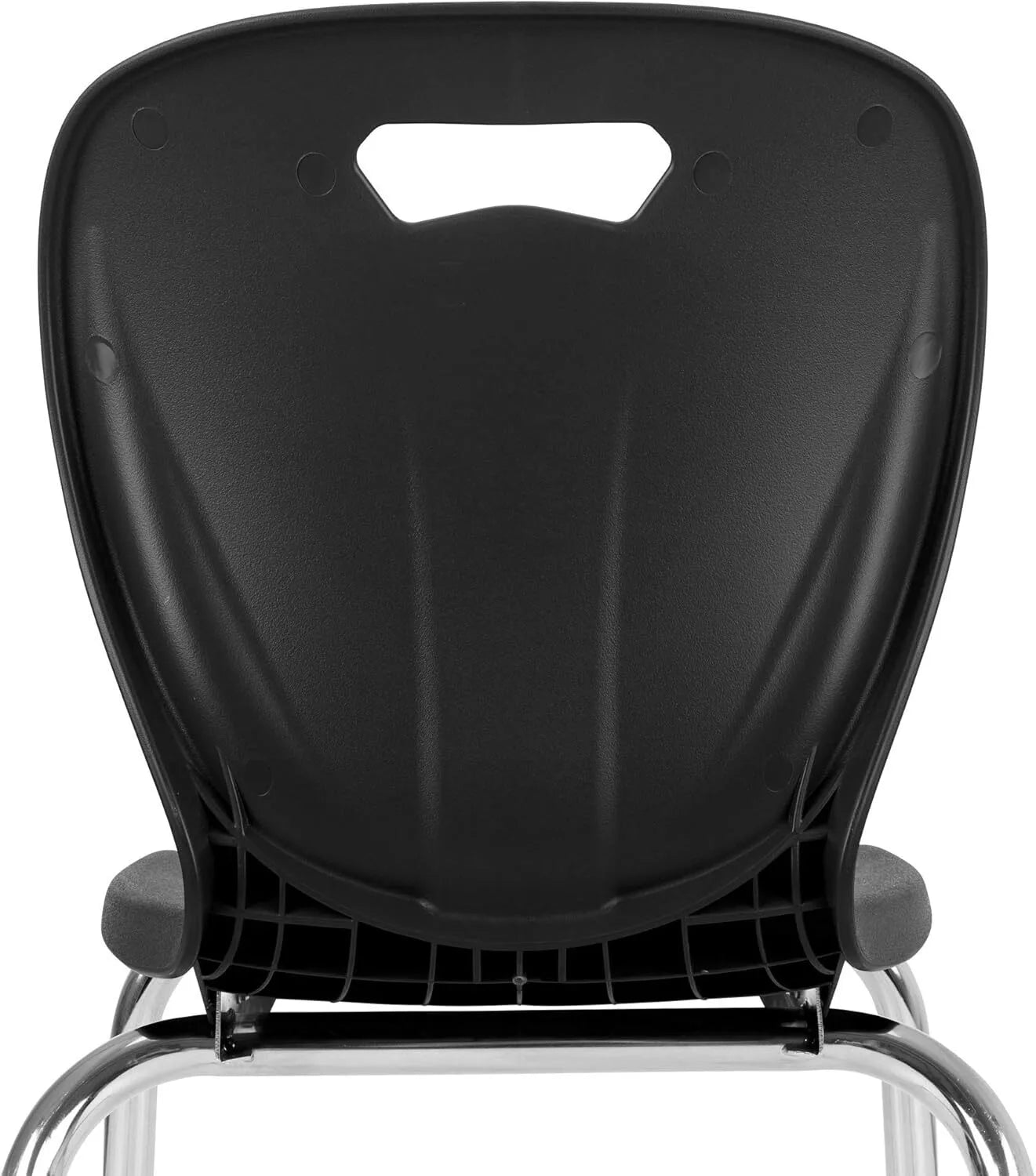 HolzofferStacking School Chairs with Contoured Seats, Heavy-Duty Plastic Stacking Classroom Chairs, 14"H, Set of 4, Black