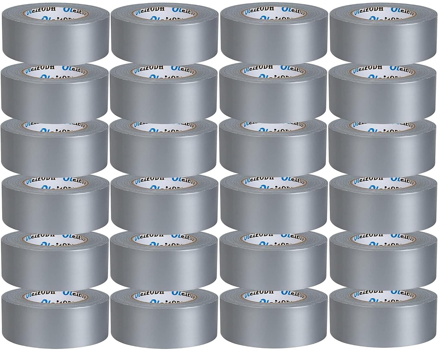 12/24 Pack 2 inch X 660 Yards Duct Tape，Multi-Use for Indoor & Outdoor Repairs, Industrial, Professional Use