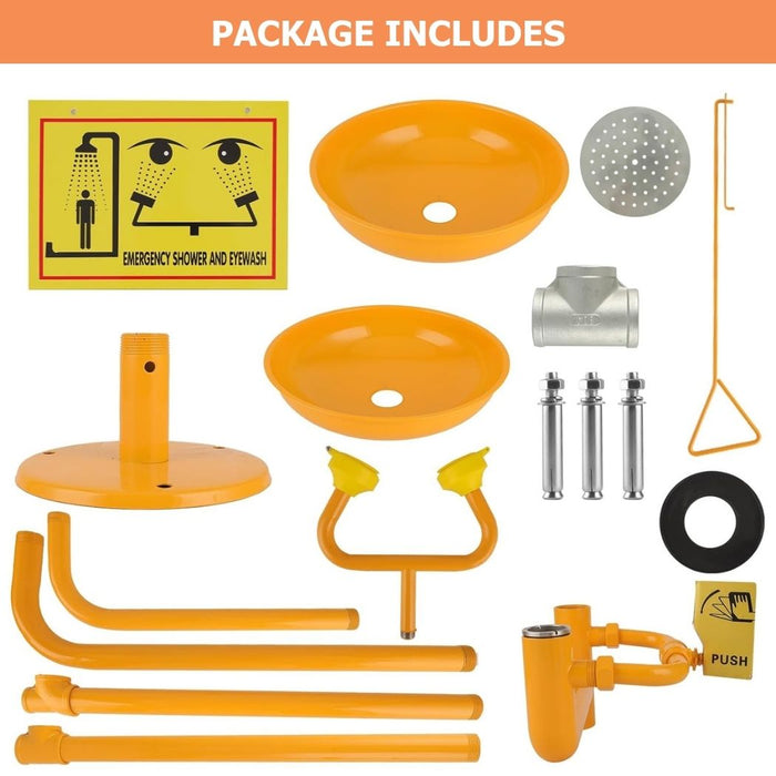 Floor Mount Eye Wash and Shower Station