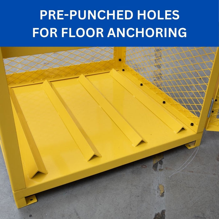 Horizontal Cylinder Storage Cabinet with Single Door, 30" W x 30" D x 71" H, 8 Cylinder Capacity