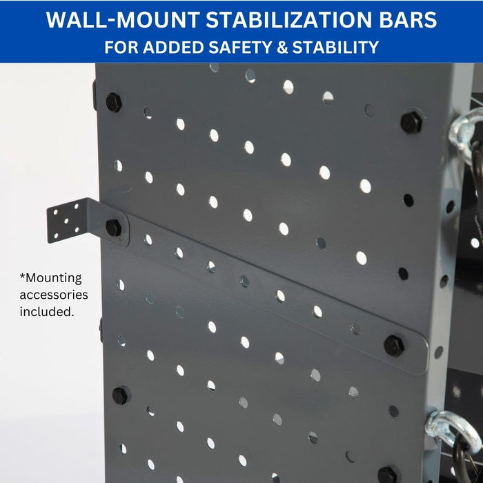 Heavy-Duty Refrigerant Tank Rack, 4 Adjustable Shelves, 15"W x 13"D x 52"H for 25 lb / 30 lb /50 lb Tanks