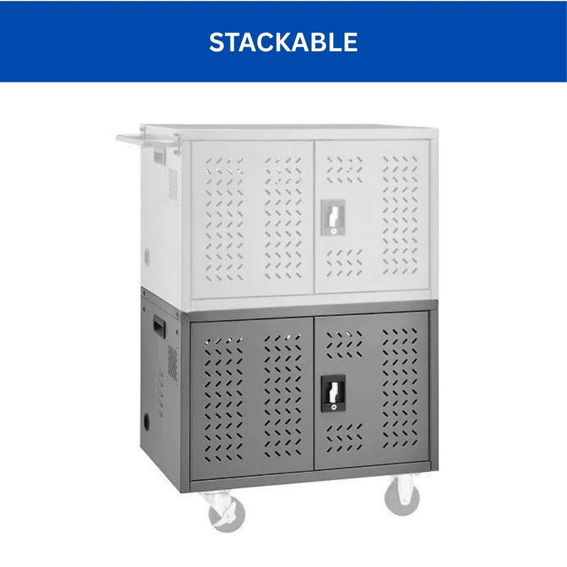 16 Devices Charging Cabinet 30"W x 18"D x 20"H, for Tablets and Laptops