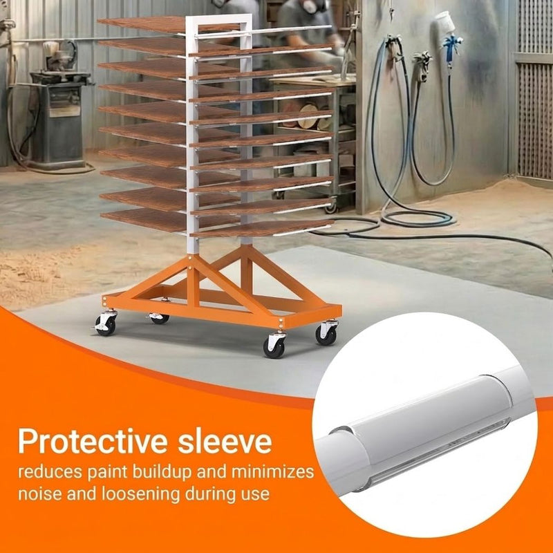 22-Tier Mobile Paint Drying Rack, 20 lbs per Tier for Artwork Drying