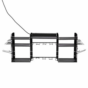 Holzoffer Black Large Tools Organizer Wall Mount Charging Station, 39 Inch Long Power Tool Battery Storage Rack