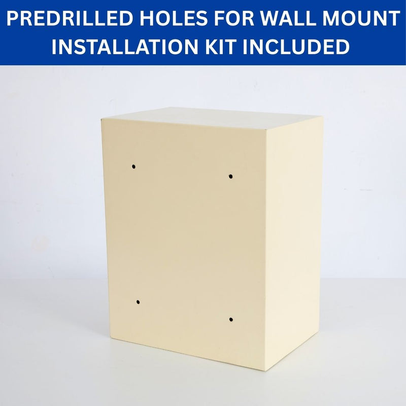 Narcotics Cabinet 12"W x 8"D x 15"H, Double Lock & Double Door, Fully Assembled