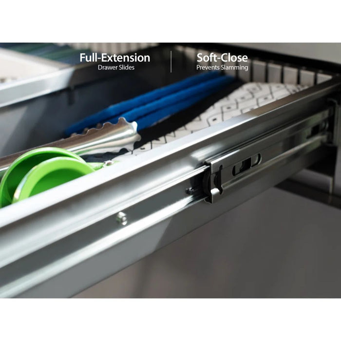 3 Drawer Stainless Steel Kitchen Cabinet, 32"W x 23"D x 35"H, Outdoor Kitchen Cabinet