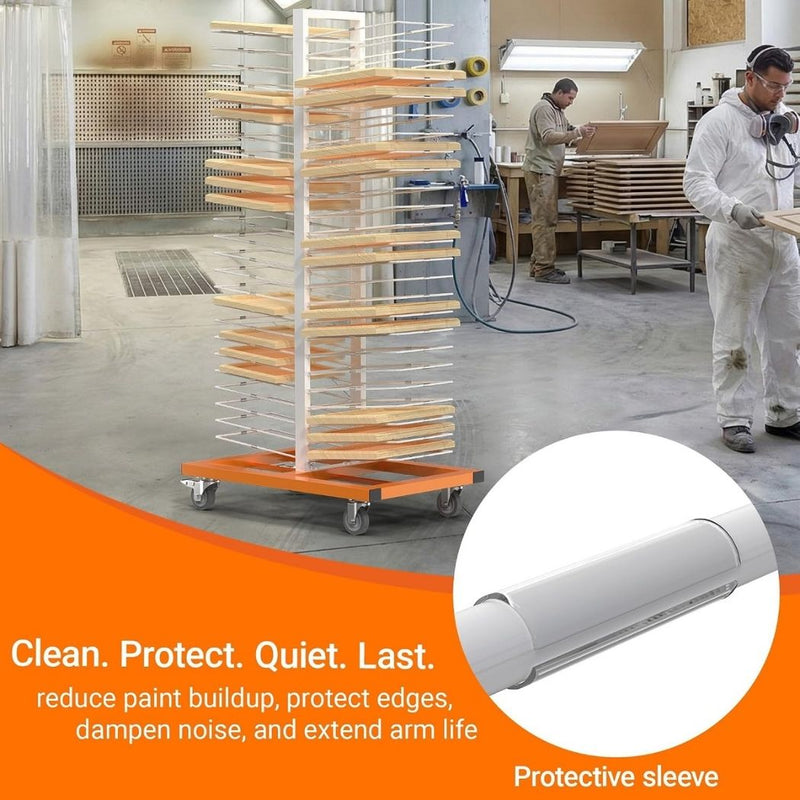 52-Tier Mobile Paint Drying Rack, 20 lbs per Tier for Artwork Drying