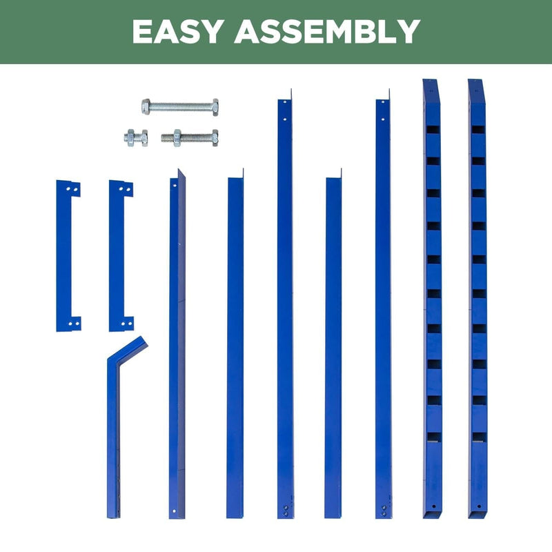 4-Tier Steel Horizontal Lumber & Pipe Storage Rack, 2000-lb Capacity, 48.3"L x 24"W x 60.8"H