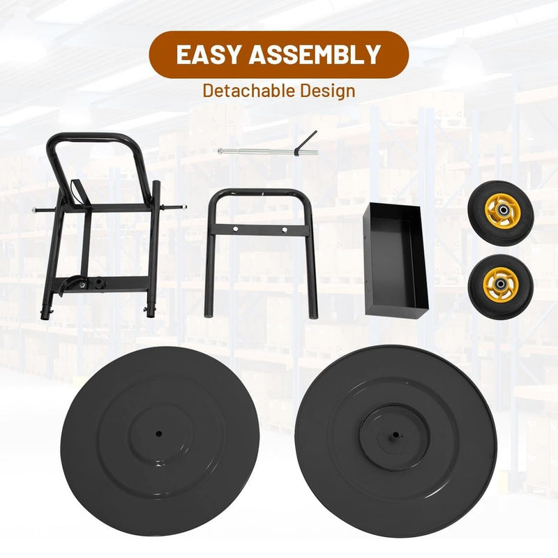 Strapping Cart w/ Wheels & Tray, 25.2"W x 13.8"D x 40.2"H