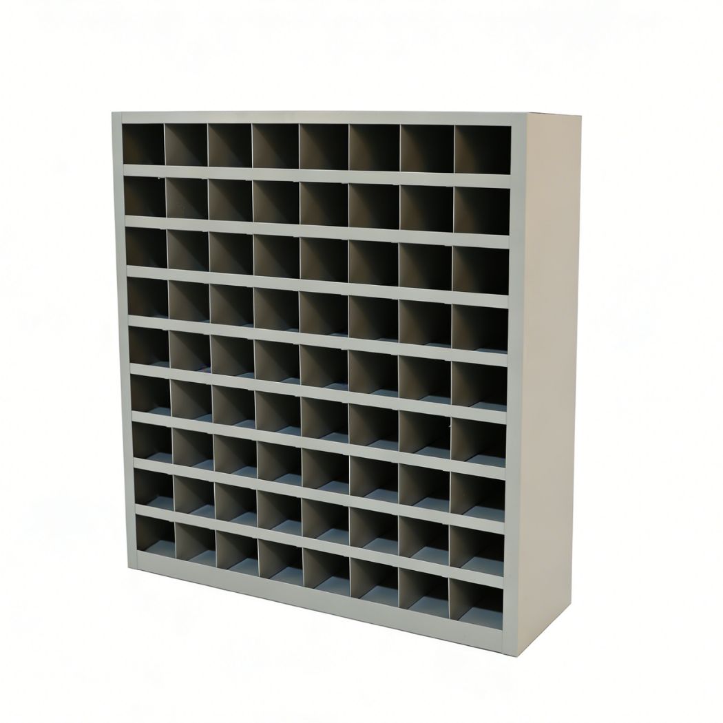 72 Open Bin Storage Unit, 33.5"W x 10"D x 31.5"H, Steel Parts Organizer for Nuts, Bolts, Screws & Small Components