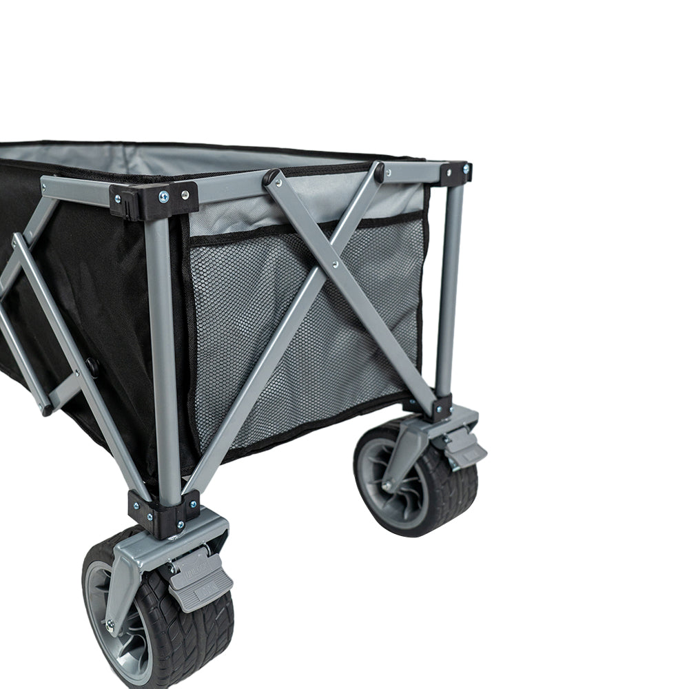 Holzoffer Folding Camping Cart, Foldable Wagon with Wheels, Portable Heavy Duty Collapsible cart