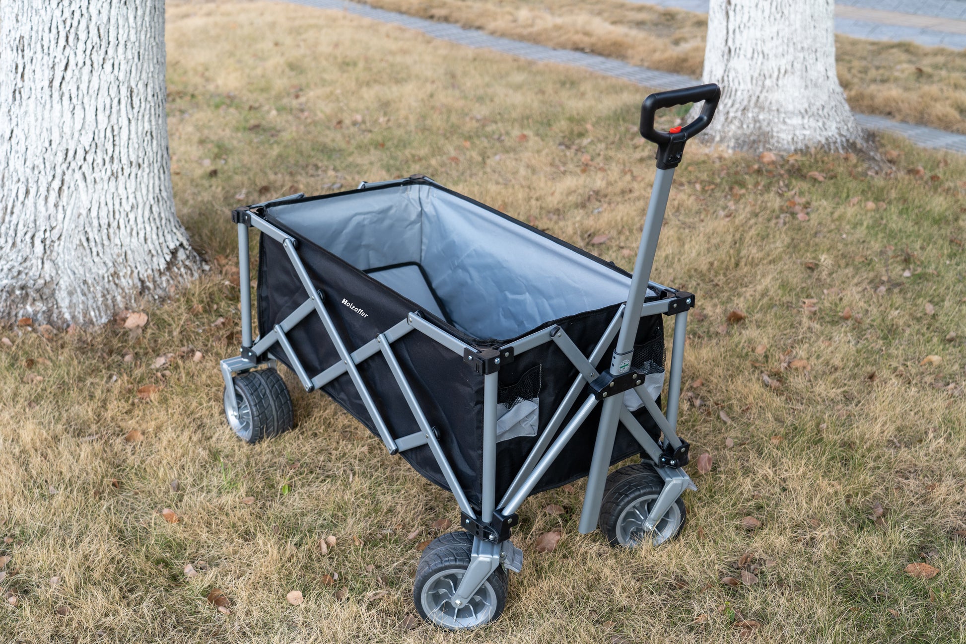 Holzoffer Folding Camping Cart, Foldable Wagon with Wheels, Portable Heavy Duty Collapsible cart