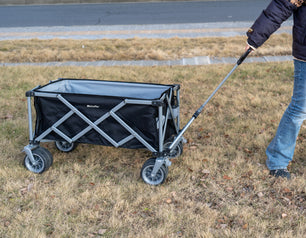 Holzoffer Folding Camping Cart, Foldable Wagon with Wheels, Portable Heavy Duty Collapsible cart