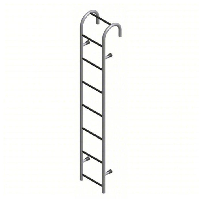 6' Roofing Ladder with Hook, Hanging, Gray