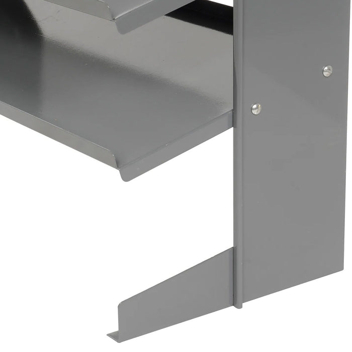 Floor Bin Storage Rack - 56 Corrugated White Bins No Print