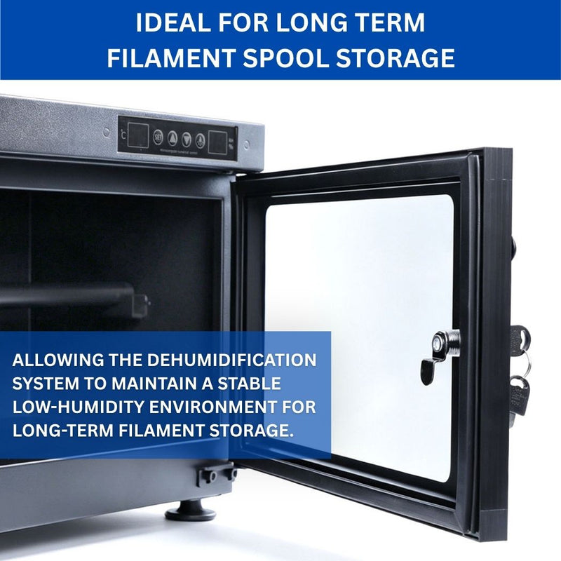 3D Printer Filament Dry Box 15"W x 10.2"D x 10.2"H, Efficient Humidity Control <15% ±5% RH