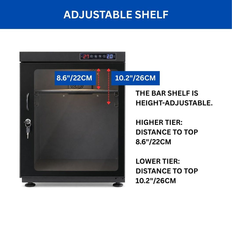 3D Printer Filament Dry Box 17.7"W x 15.8"D x 22.4"H, Efficient Humidity Control <15% ±5% RH