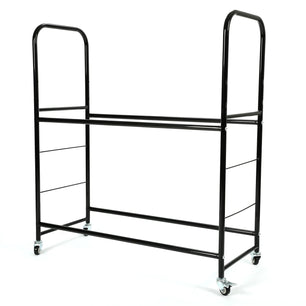 Holzoffer Black Rolling Tire Rack Heavy-Duty Steel with Wheel For Home Workshop