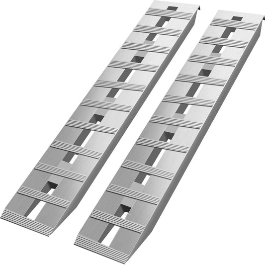 Holzoffer 60'' X 12'' X 2.5''Aluminum Trailer Ramps 6000LBS Total Beavertail Hook End 1 Pair 2 Ramps